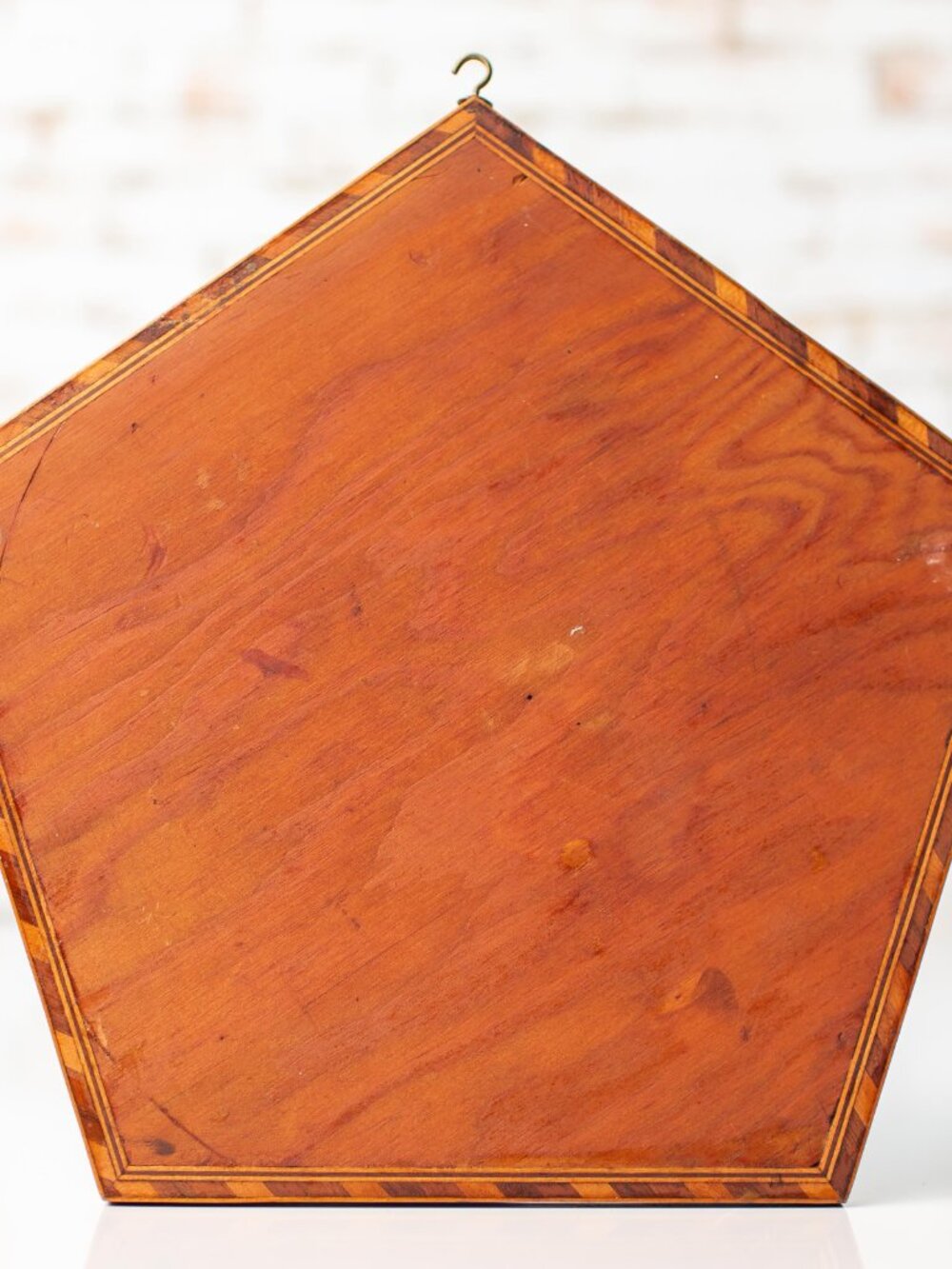 Vintage Wood Inlay Star Wall Hanging Handmade Geometric Marquetry Decor 10" - Picture 4 of 8